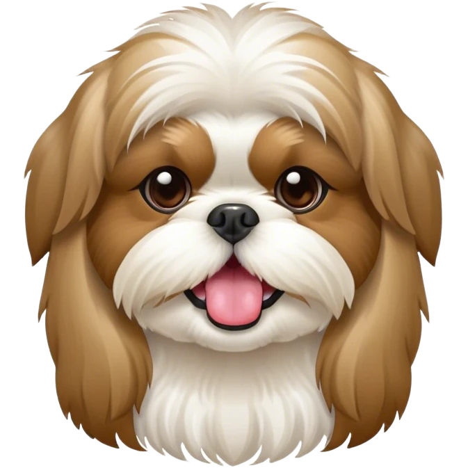 Shih tzu with tongue out emoji
