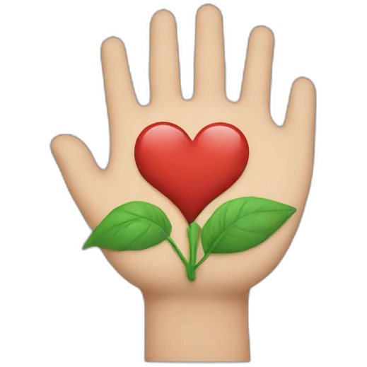Un  cœur avec les main emoji