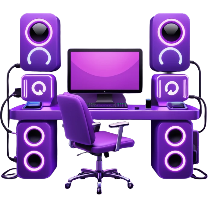 purple gaming setup emoji