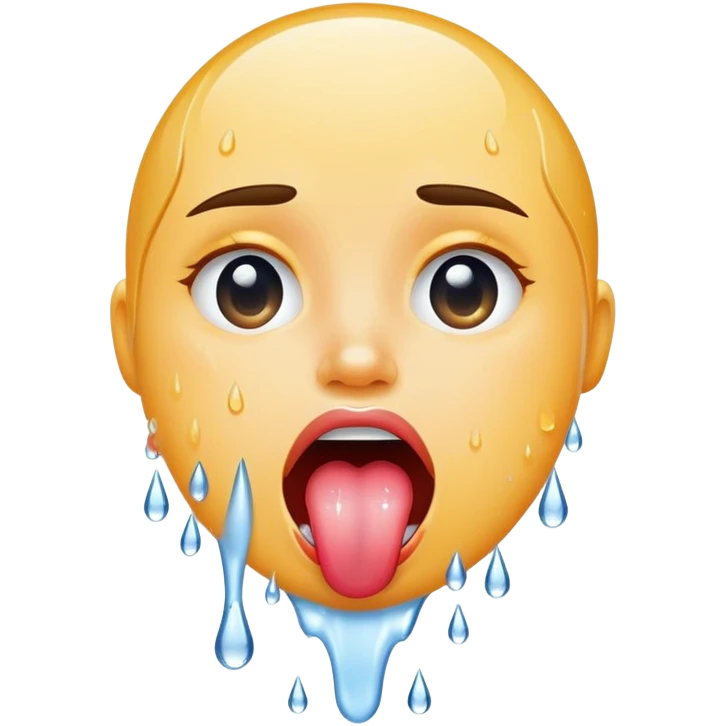 Sticking tounge out with water emoji