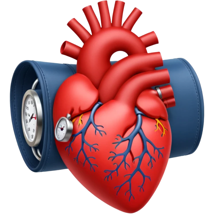 blood pressure cuff squeezing heart emoji
