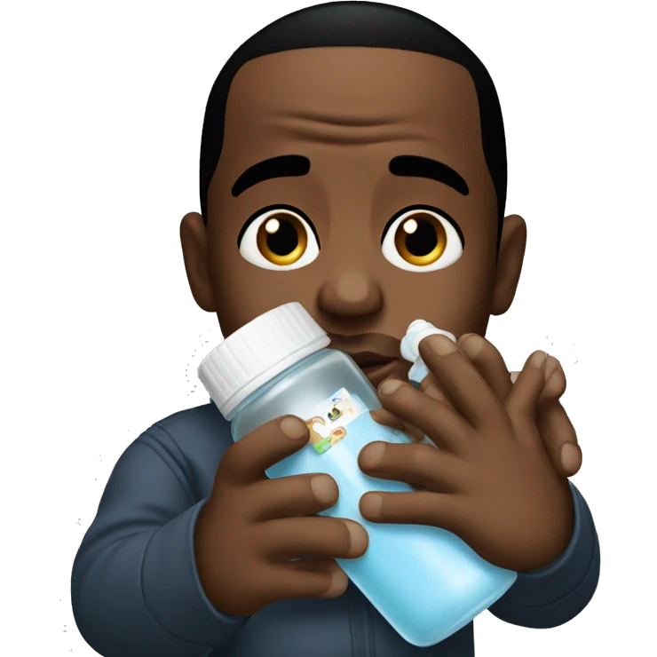 P diddy holding baby oil emoji