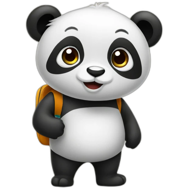 a panda in school emoji