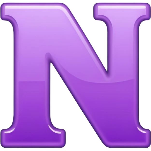 purple letter N emoji