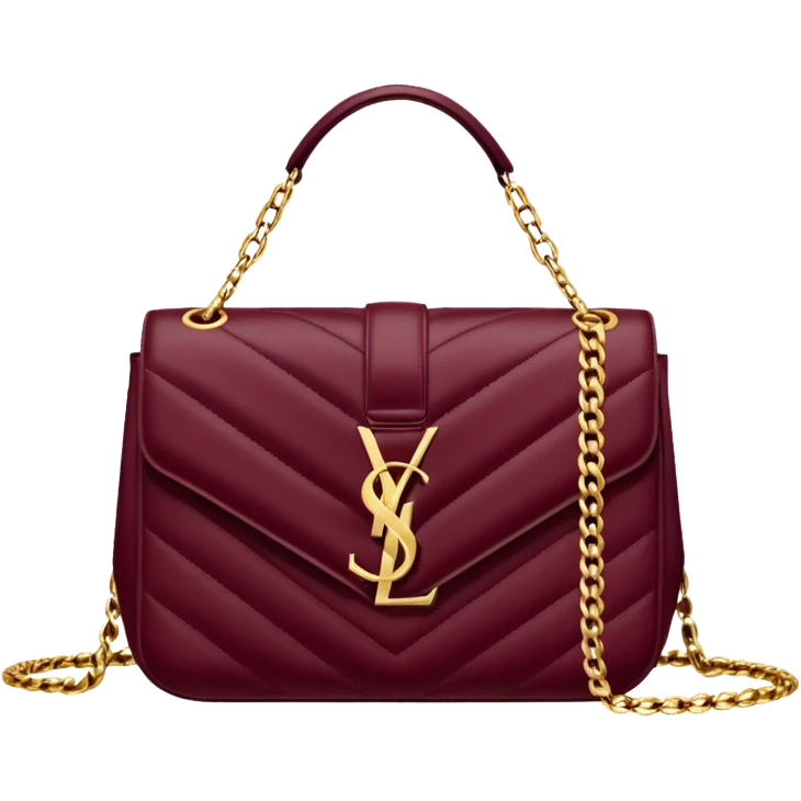 Maroon YSL bag emoji