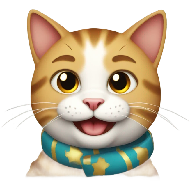 Happy new year cat emoji