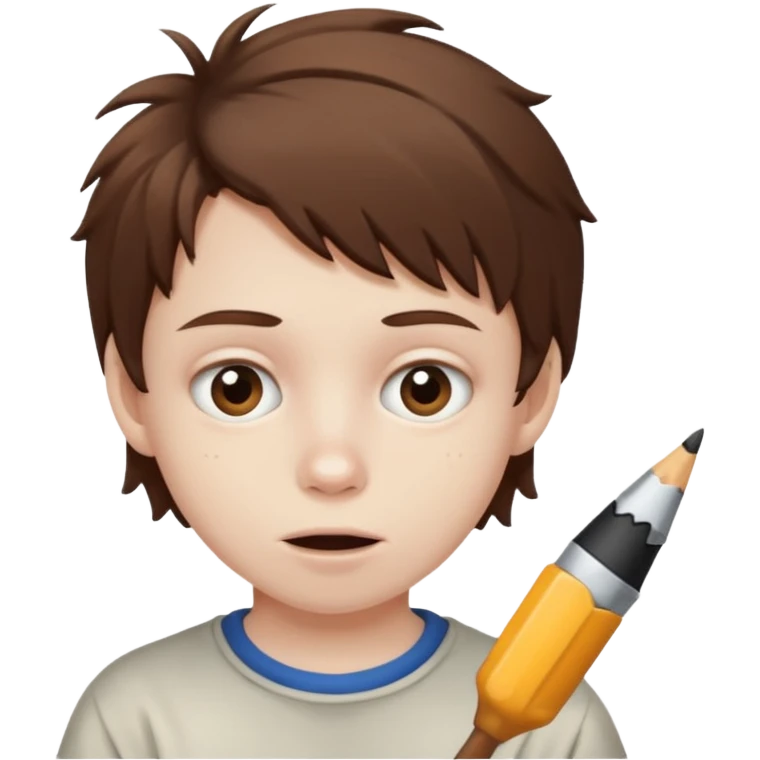 Weird kid doing something weird emoji