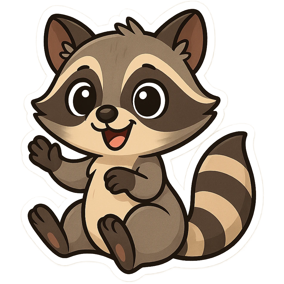 raccoon sticker emoji