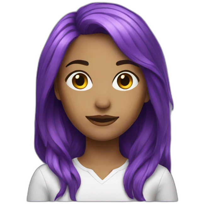 Quantum Women purple hair emoji