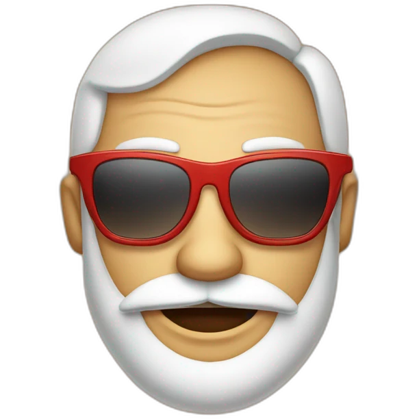 Père noël avec des lunettes de soleil emoji