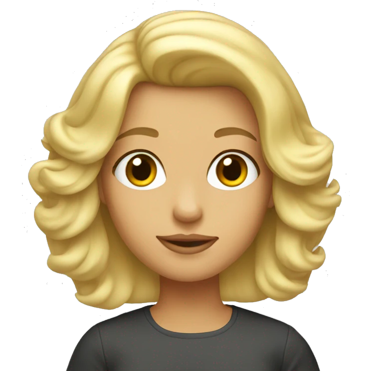 blond girl with a fresh blowout emoji