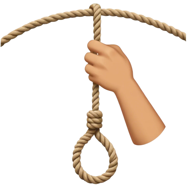 hand letting go a rope fall emoji