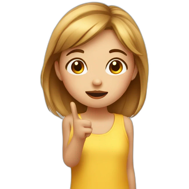 Girl giving flying kiss with hand emoji