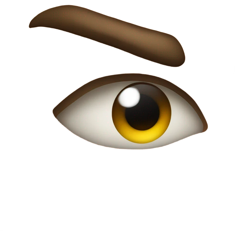 One angry eye open emoji