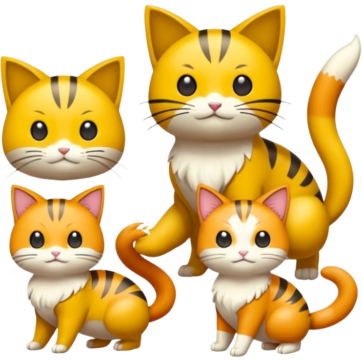 Sprigatito-Floragato-Meowscarada-Pokémon (full body) emoji
