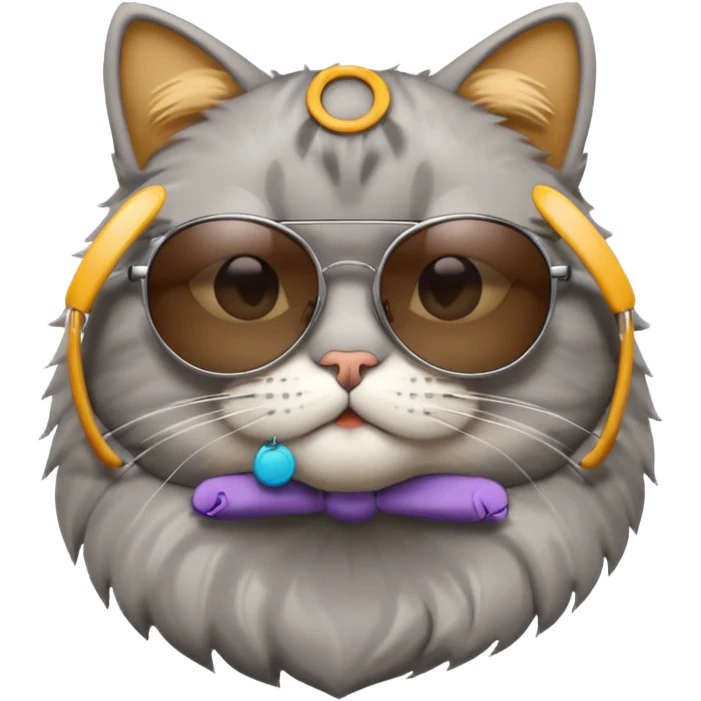 cool cat with round sunglasses emoji