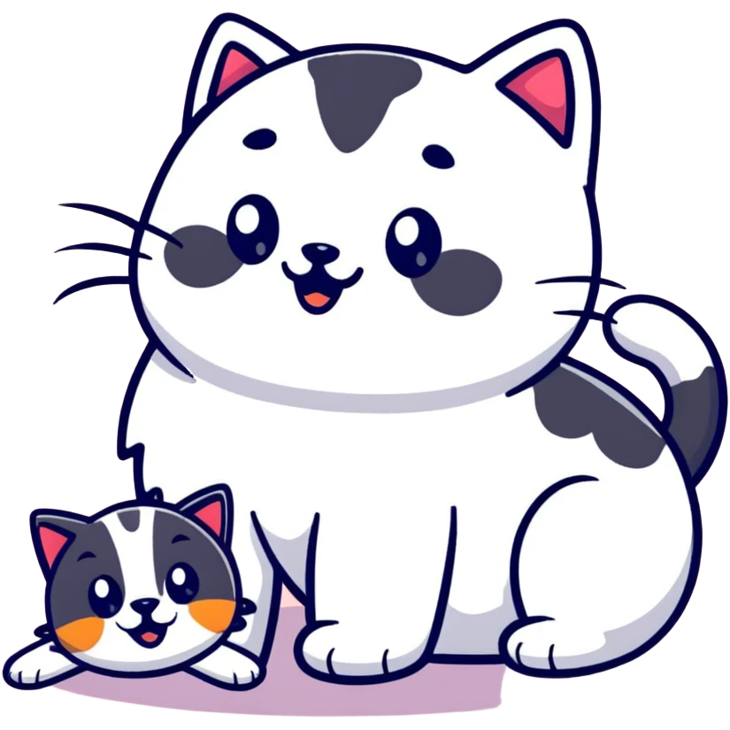 playful cat and dog emoji