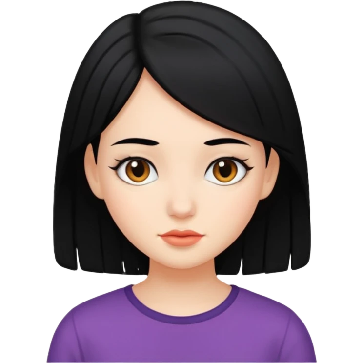 girl with black hair  emoji