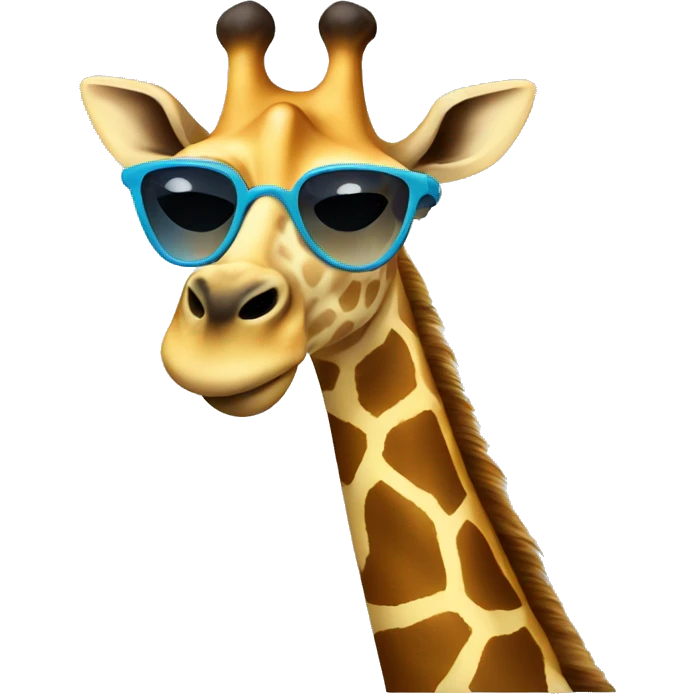 giraffe with sunglasses  emoji