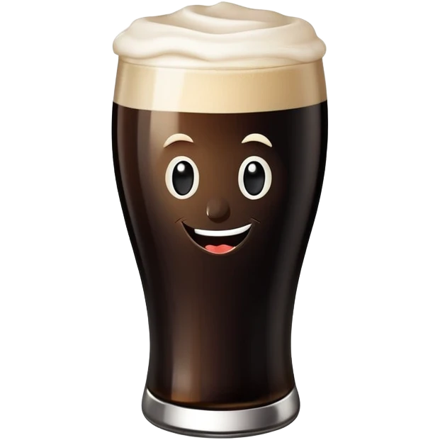 Pint of guiness with winking face emoji