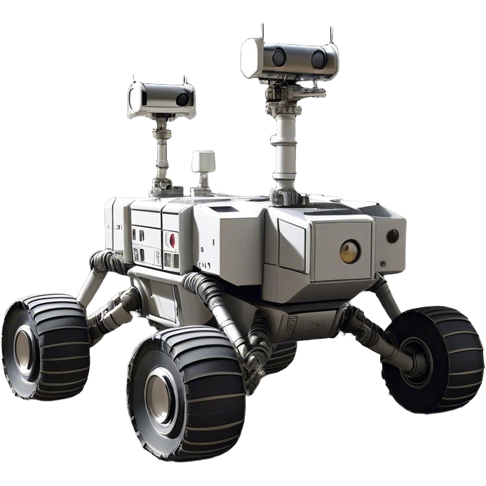 Cinematic Realistic Moon Rover – A rugged, high-tech vehicle traversing the Moon’s dusty surface. Its thick wheels leave tracks in the fine lunar regolith, with Earth hanging in the distant sky. Every mechanical detail of the rover is meticulously rendered, emphasizing its role in human exploration. emoji