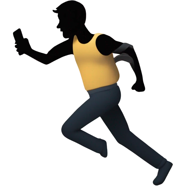 thief running stealing google emoji