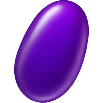 Purple jelly bean emoji