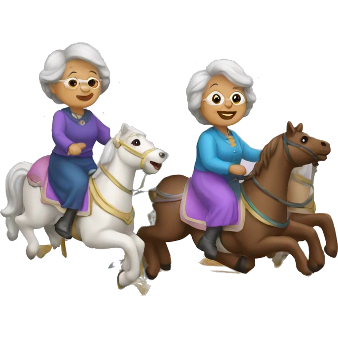 grannies on the carousel emoji