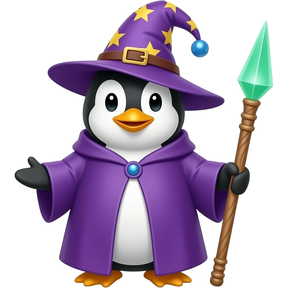 Penguin Wizard emoji