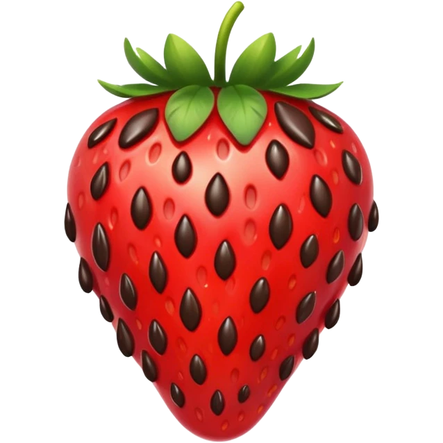 Strawberry with drizzles of chocolate  emoji