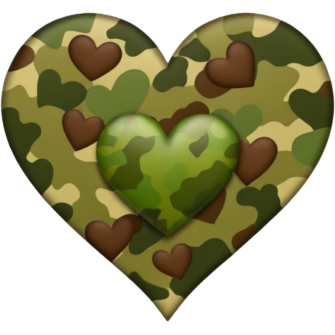Heart camuflage emoji