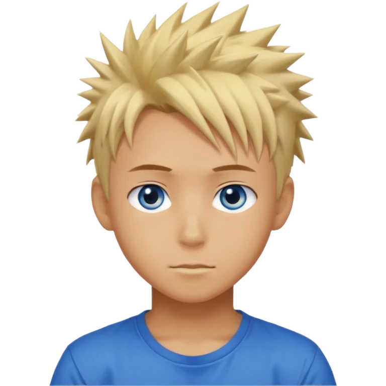 Naruto Anime style boy head emoji