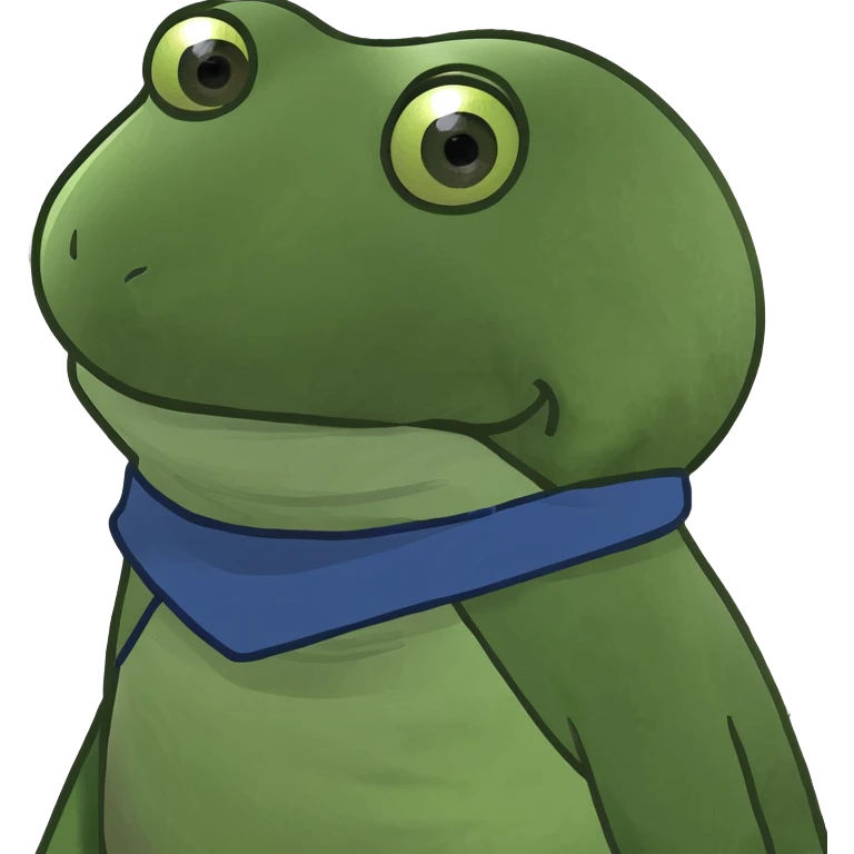 funny bufo frog as a dog emoji