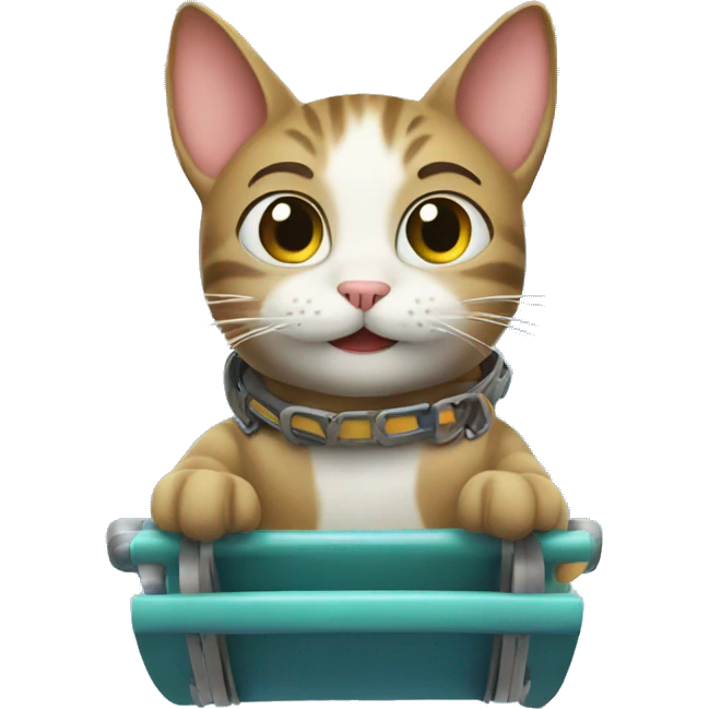 Cat on rollercoaster  emoji