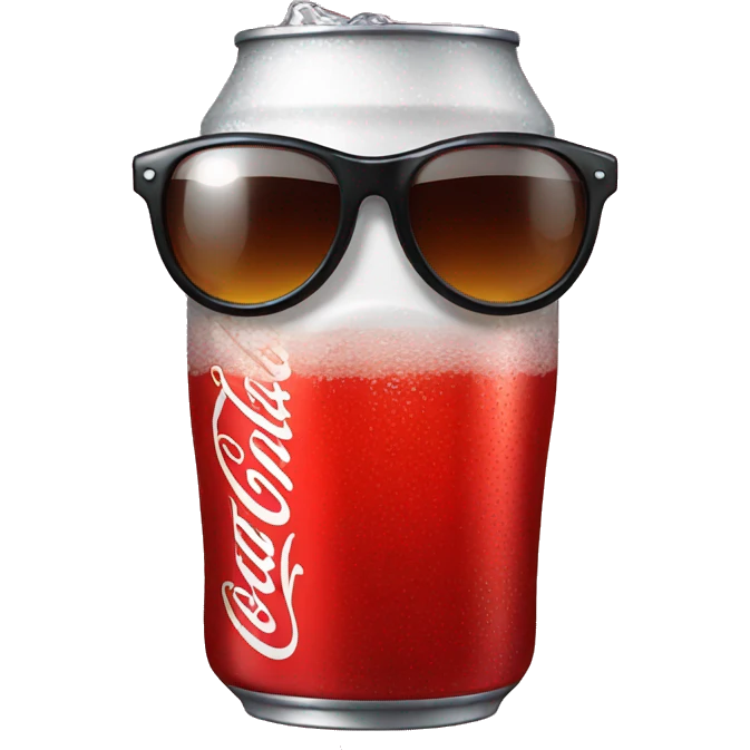 Coke soda with sunglasses emoji