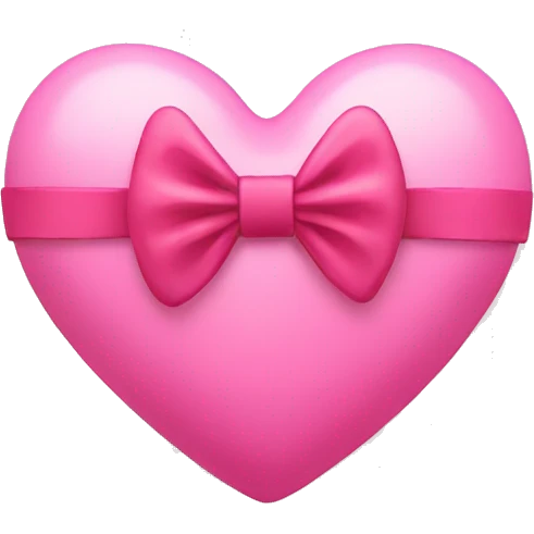 pink heart with bow  emoji