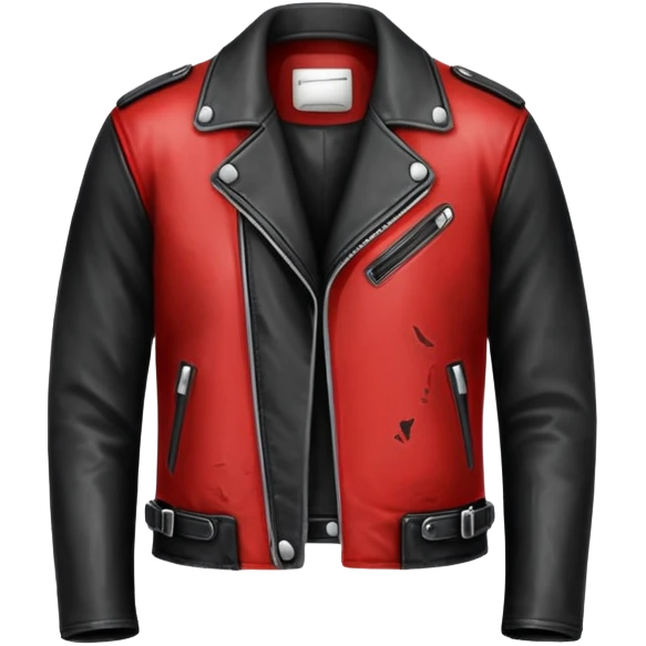red and black leather jacket emoji