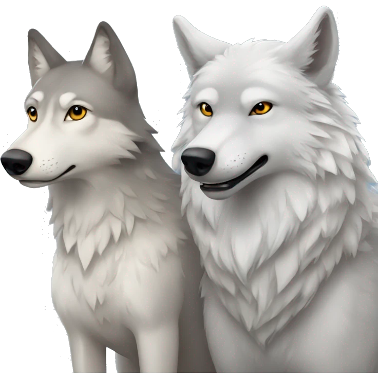 wolf and dove best friends emoji
