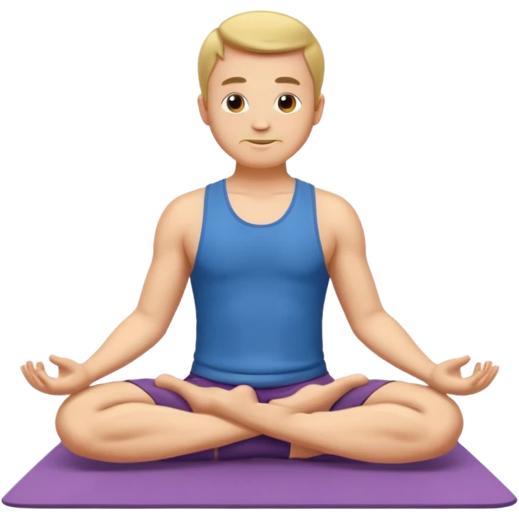 man doing yoga emoji