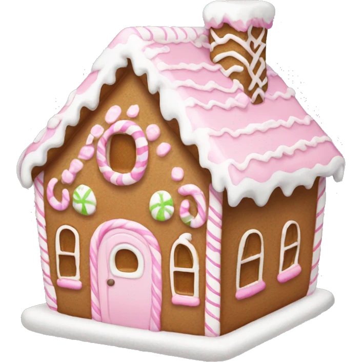 light pink gingerbread house emoji