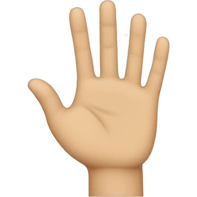 😑 y una mano abierta delante  emoji