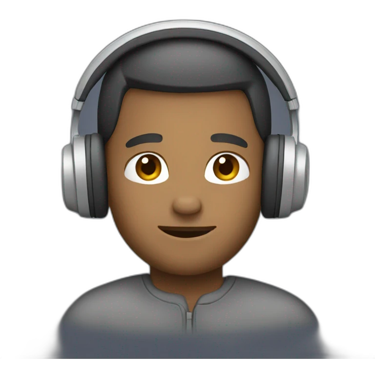 Man with headphone  emoji