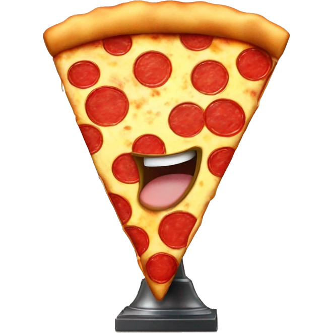 Pizza with a trophie emoji