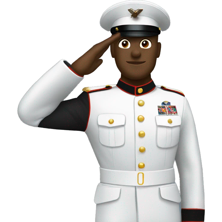 Us marine major saluting  emoji