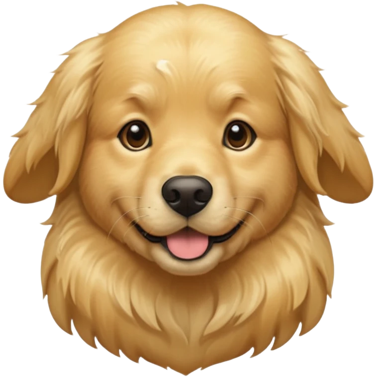 golden dog with long blonde hair emoji