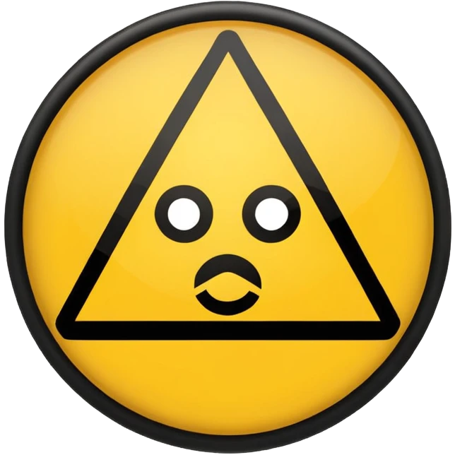 Dangerous yellow circle emoji emoji