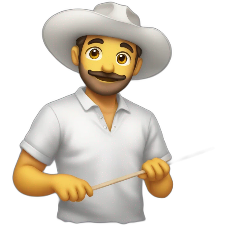 rana artista sosteniendo paleta de pintura y boina emoji