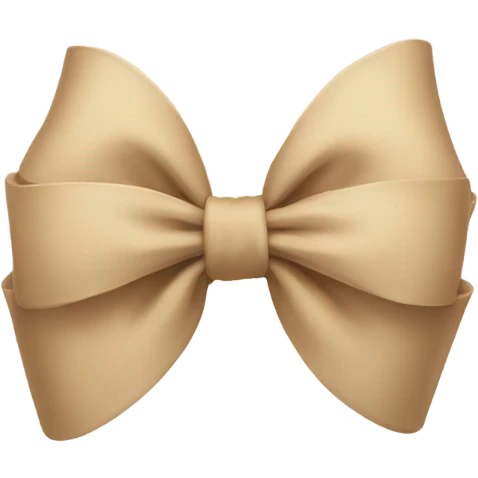 Beige bow emoji