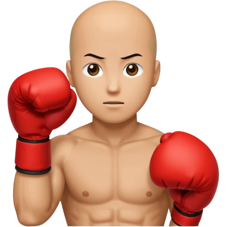 Saitama red hand punch with boxing glove emoji