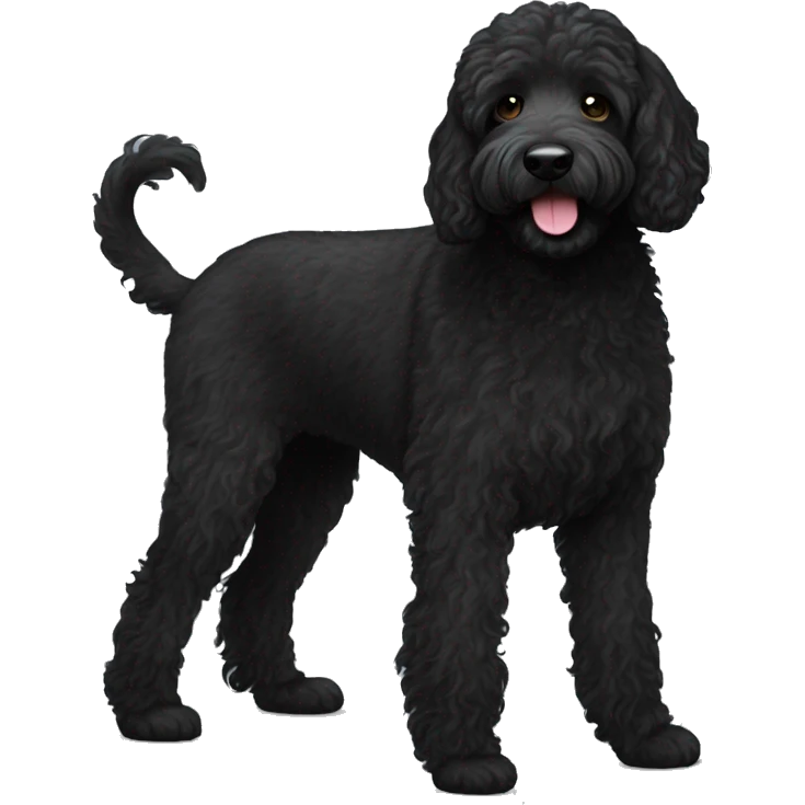black labradoodle with wavy hair  emoji